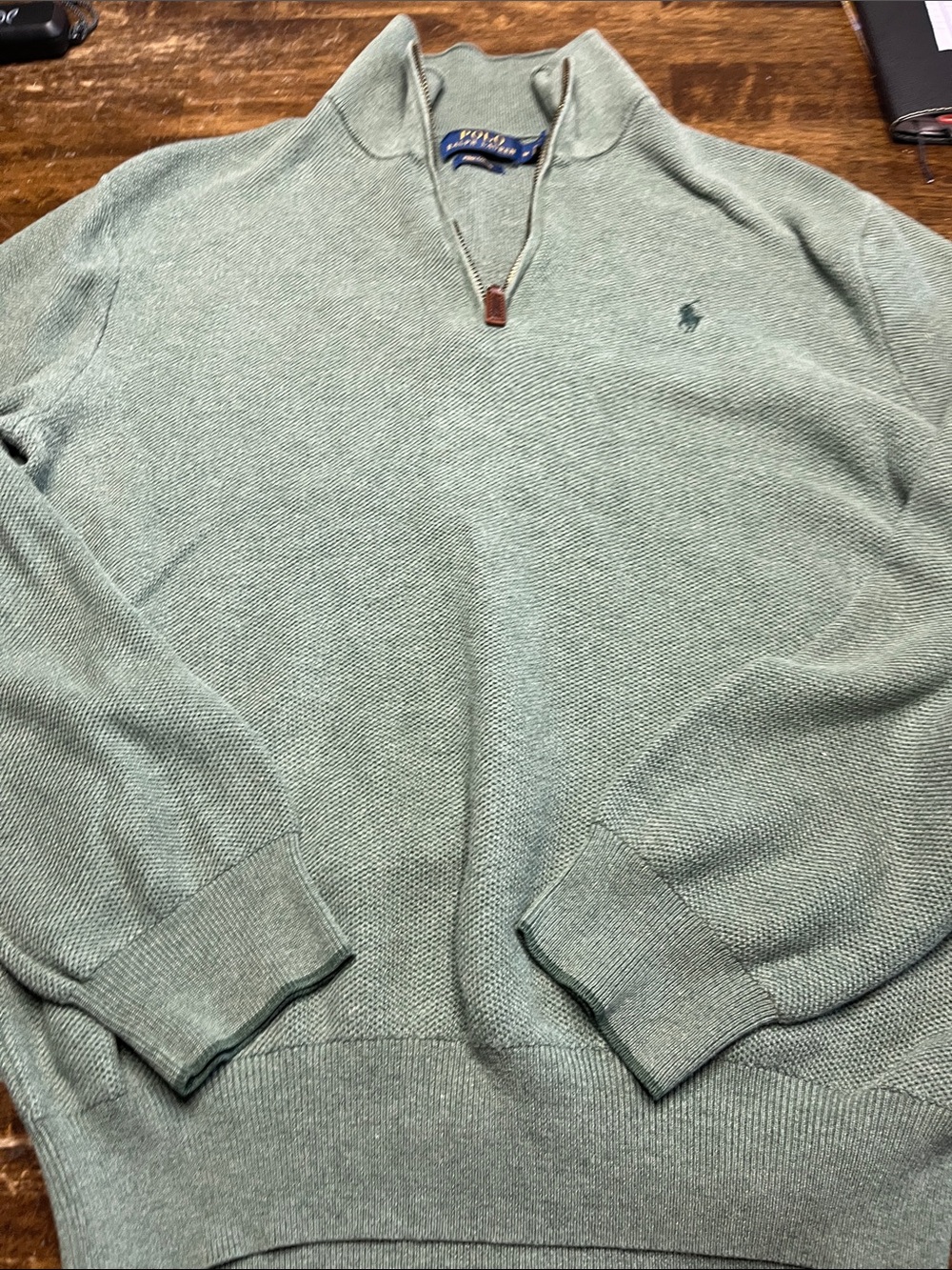 Polo by Ralph Lauren Men's green Quarter-Zip Pullover